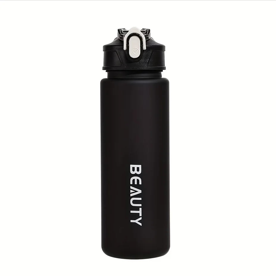 600ml Frosted Sports Water Bottle Leakproof Gym Drink Container