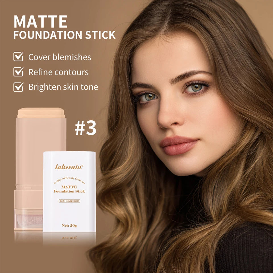 Matte Foundation Stick With Brush Concealer Makeup - 9