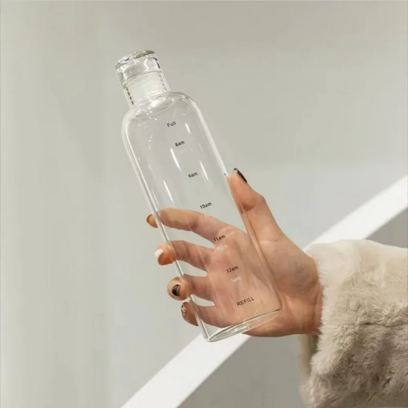 Large Capacity Transparent Water Bottle Portable Sports Travel Cup