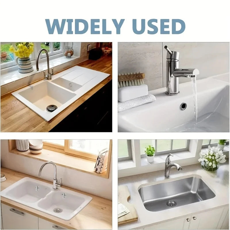Bathroom Sink Overflow Cover Ring Chrome Basin Drain Cap Replacement - 4