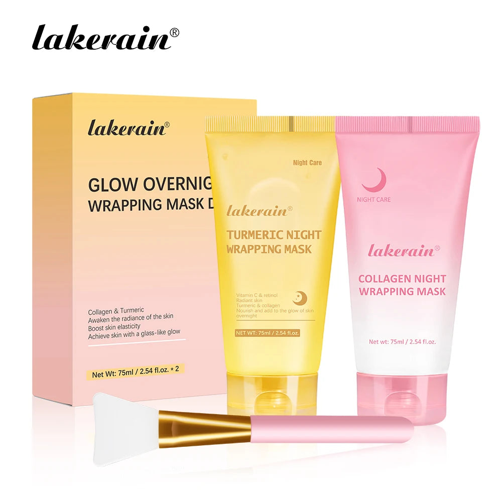 Korean Collagen Overnight Wrapping Peel Off Face Mask Duo