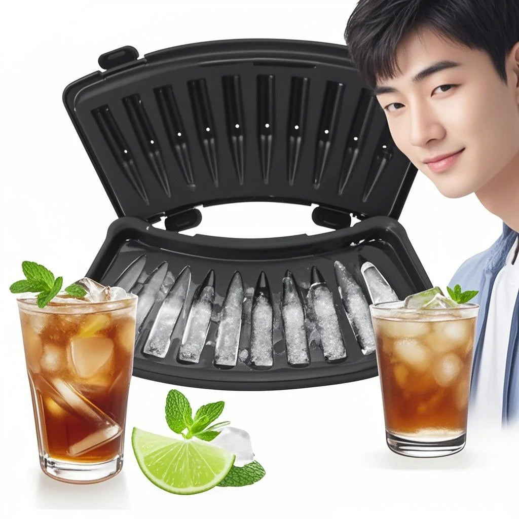 Bullet Ice Cube Tray Silicone Mold for Whiskey Cocktails and Parties - 9