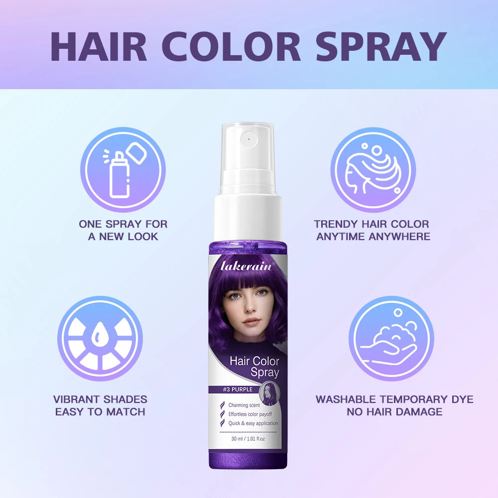 Temporary Hair Color Spray Washable DIY Dye