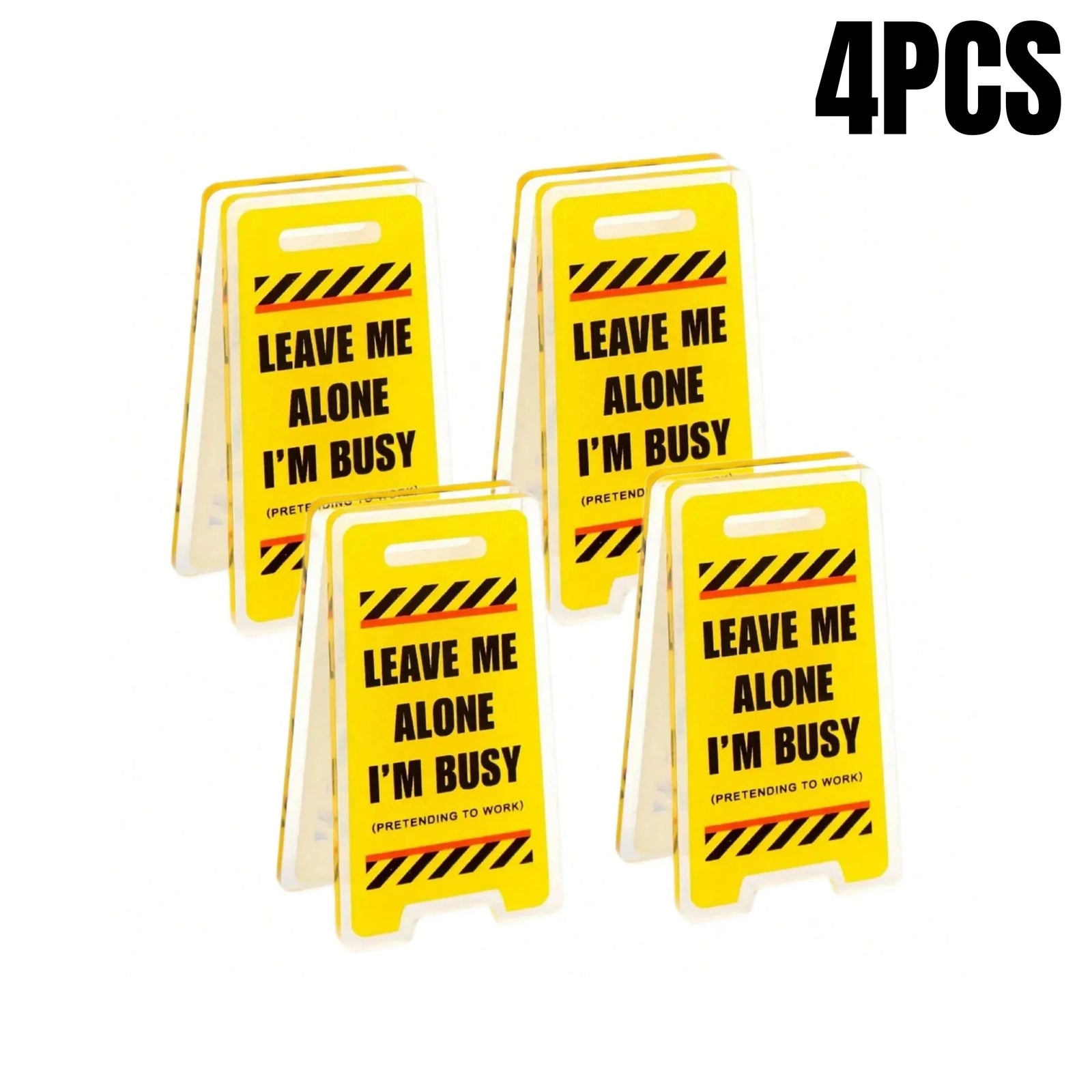Leave Me Alone Busy Acrylic Desk Sign Funny Office Gift Desktop Decor