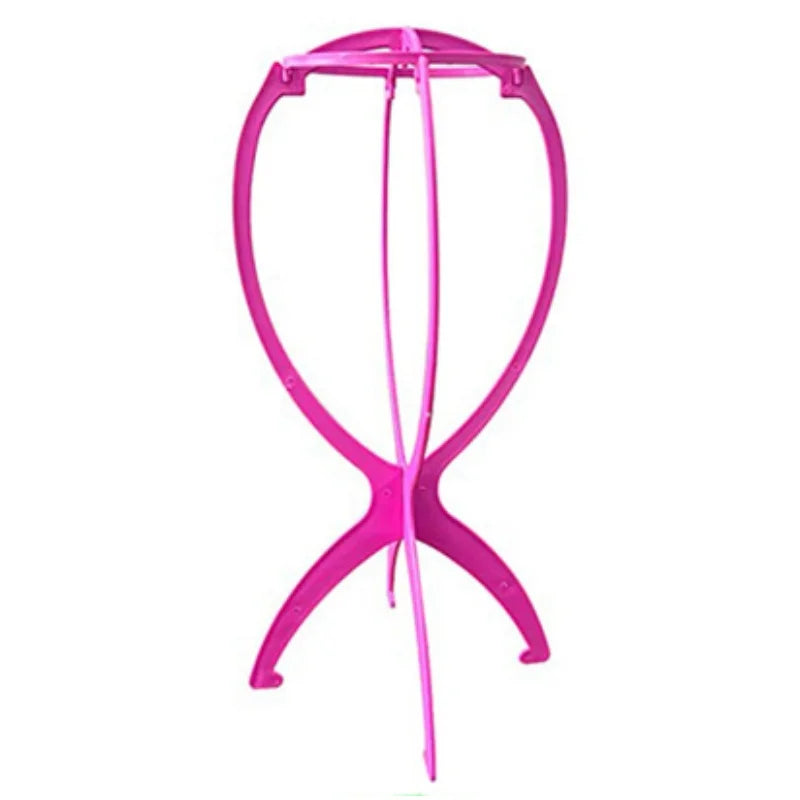Portable Folding Wig Stand and Hat Display Holder for Travel or Salon