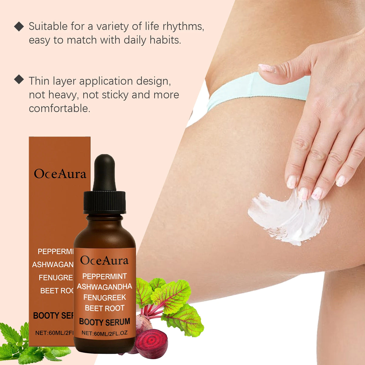 OceAura Butt Lifting Firming Serum Hip Enhancement Body Care