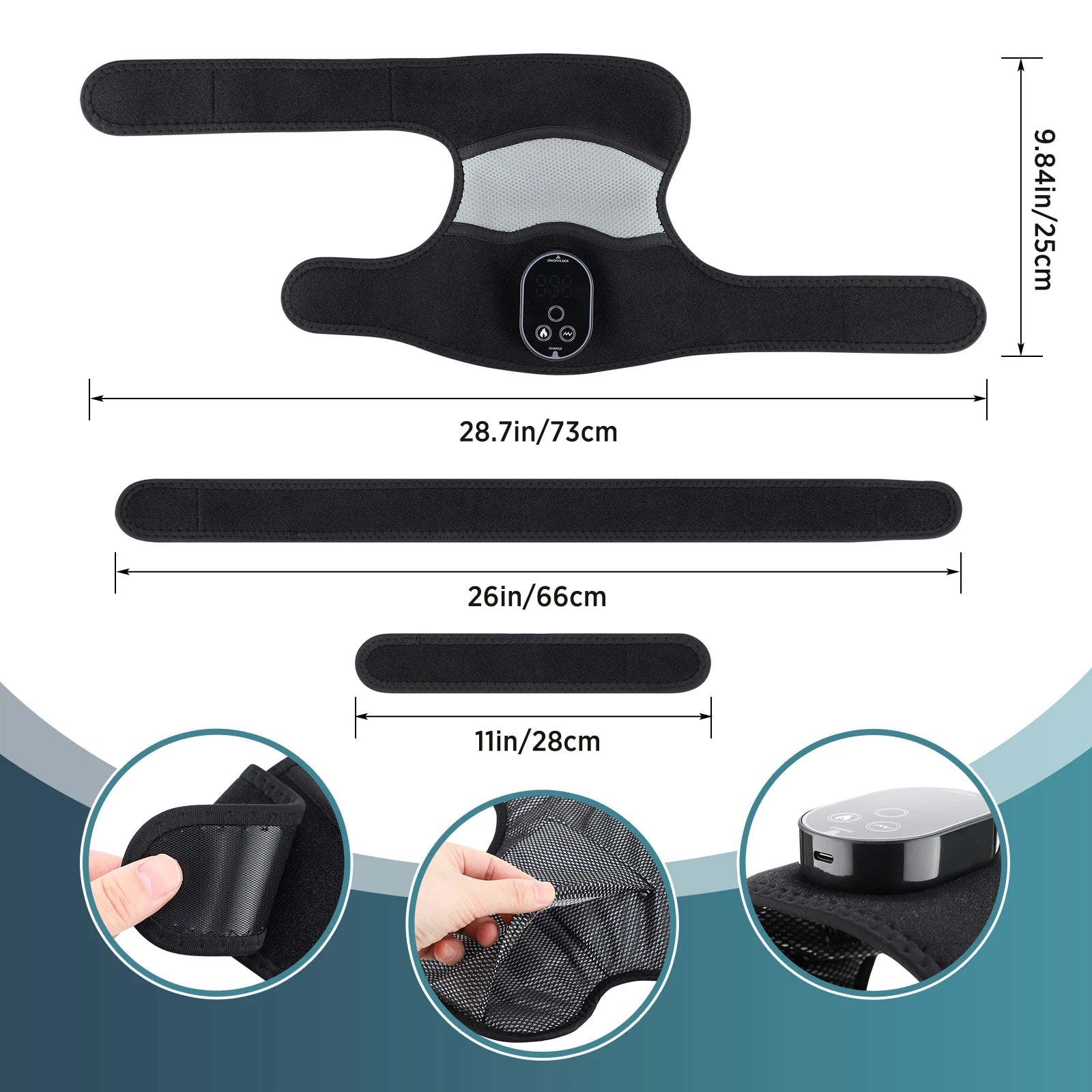 Cordless Heated Knee Massager Joint Care Wrap - 13