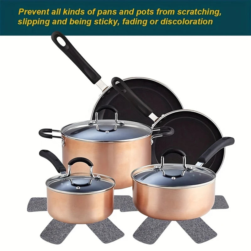 3Pcs Pot and Pan Protectors Non-Woven Cookware Separator Divider Pads - 6