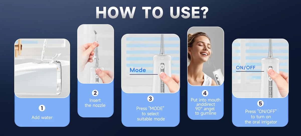 Electric Toothbrush Water Flosser Combo Oral Irrigator Kit