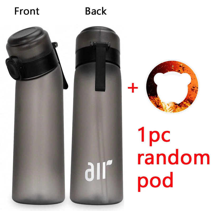 Scented Air Water Bottle with Flavor Pods for Sports and Hydration