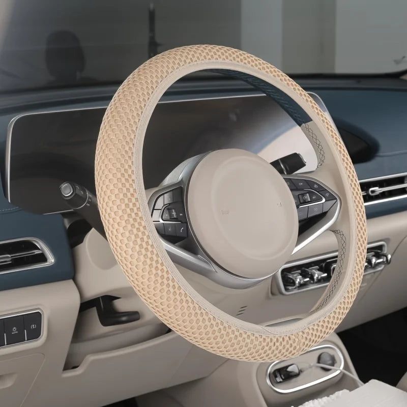 Universal Steering Wheel Cover 3D Massage Mesh Non Slip Elastic Grip
