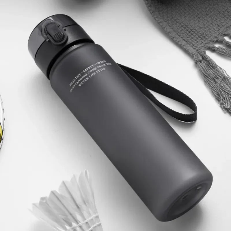 Leak Proof Sports Water Bottle Portable Gym Hiking Fitness Drink Jug