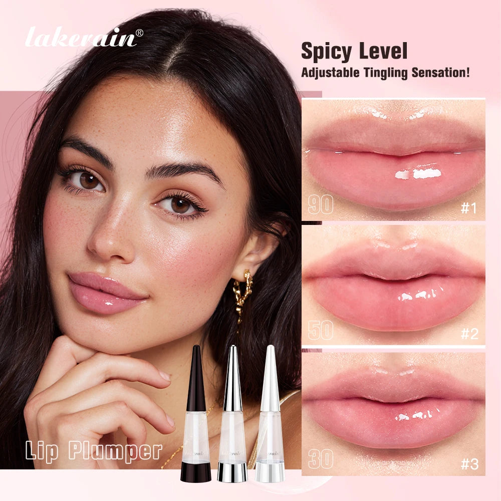 Lip Plumper Transparent Plumping Lip Gloss Glossy Lip Care Serum - 2