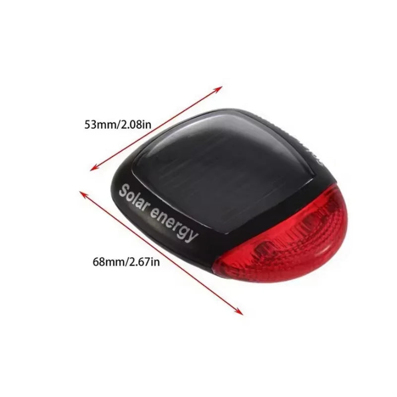 Solar LED Bicycle Tail Light Waterproof Bike Safety Rear Lamp - 4