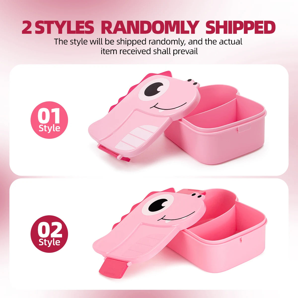 Cute Cartoon Dinosaur Lunch Box 1100ml Portable Bento Food Container