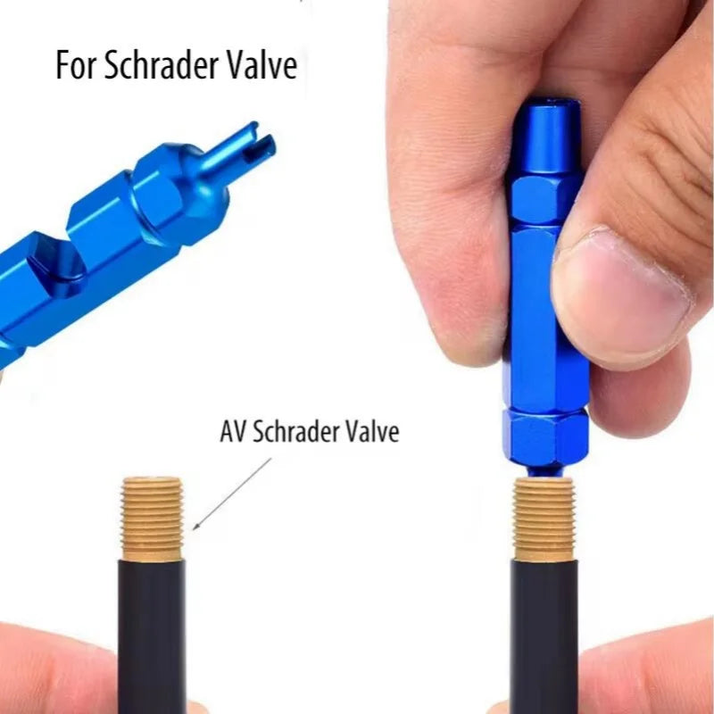 3-in-1 Bike Valve Core Tool Bicycle Schrader Presta Remover Wrench - 5