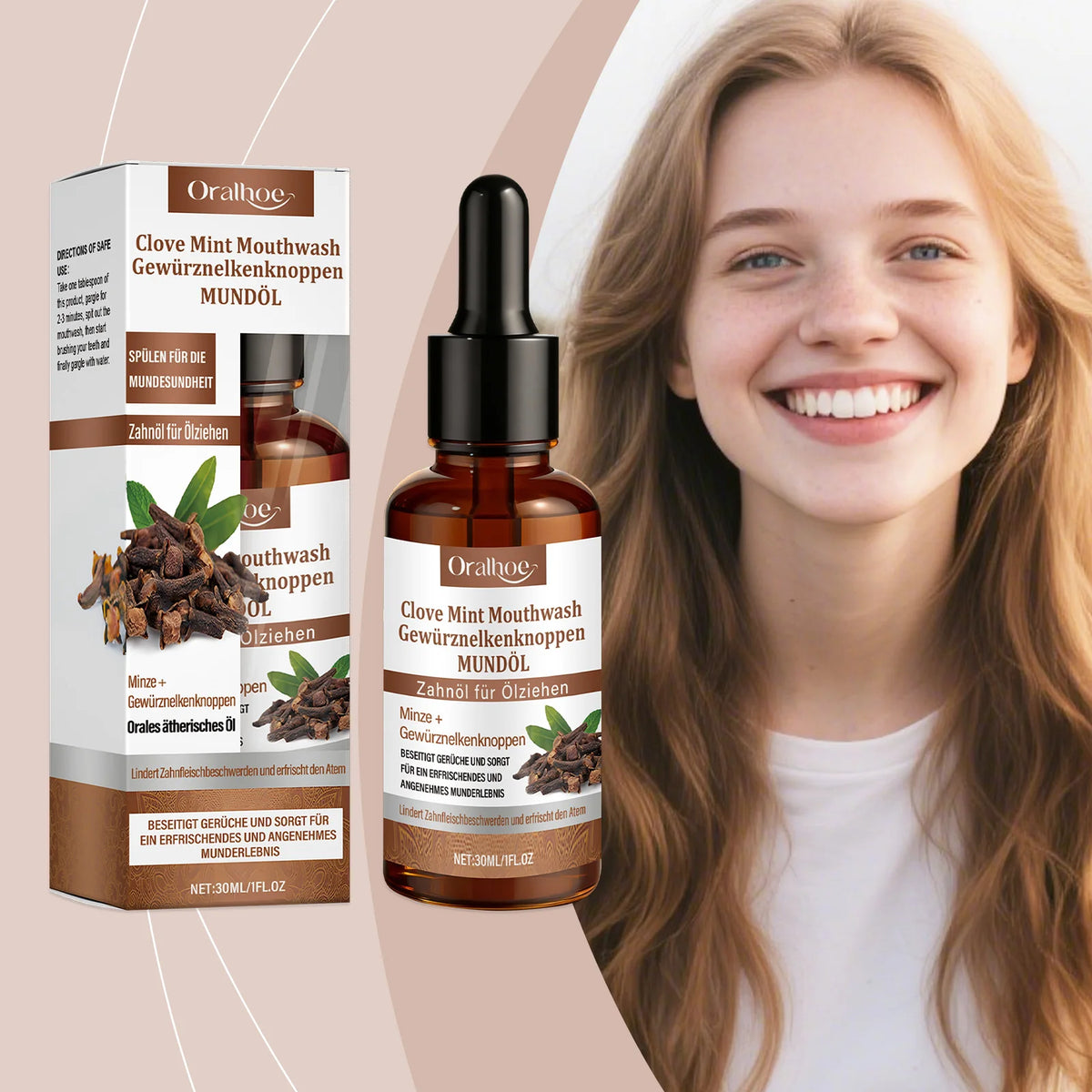 Clove Mint Mouthwash Liquid Toothpaste for Fresh Breath Oral Care