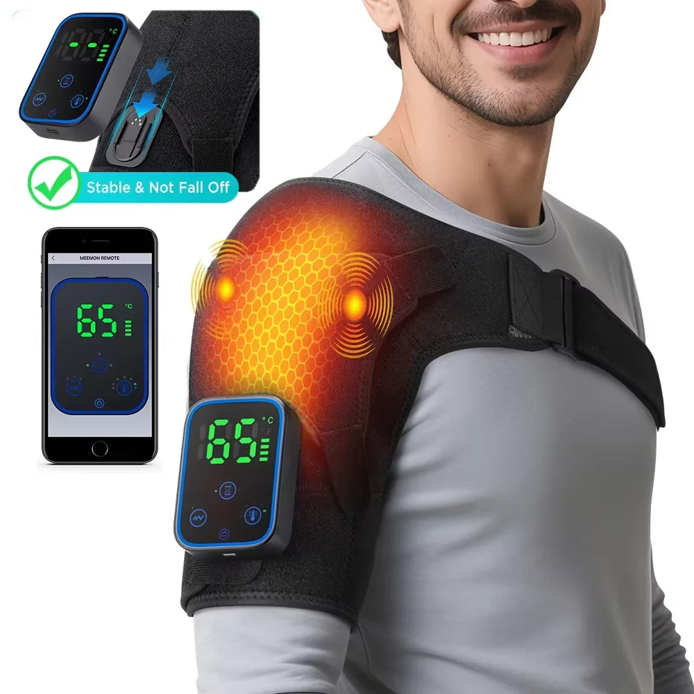 Smart Cordless Shoulder Heating Massager Electric Brace - 33