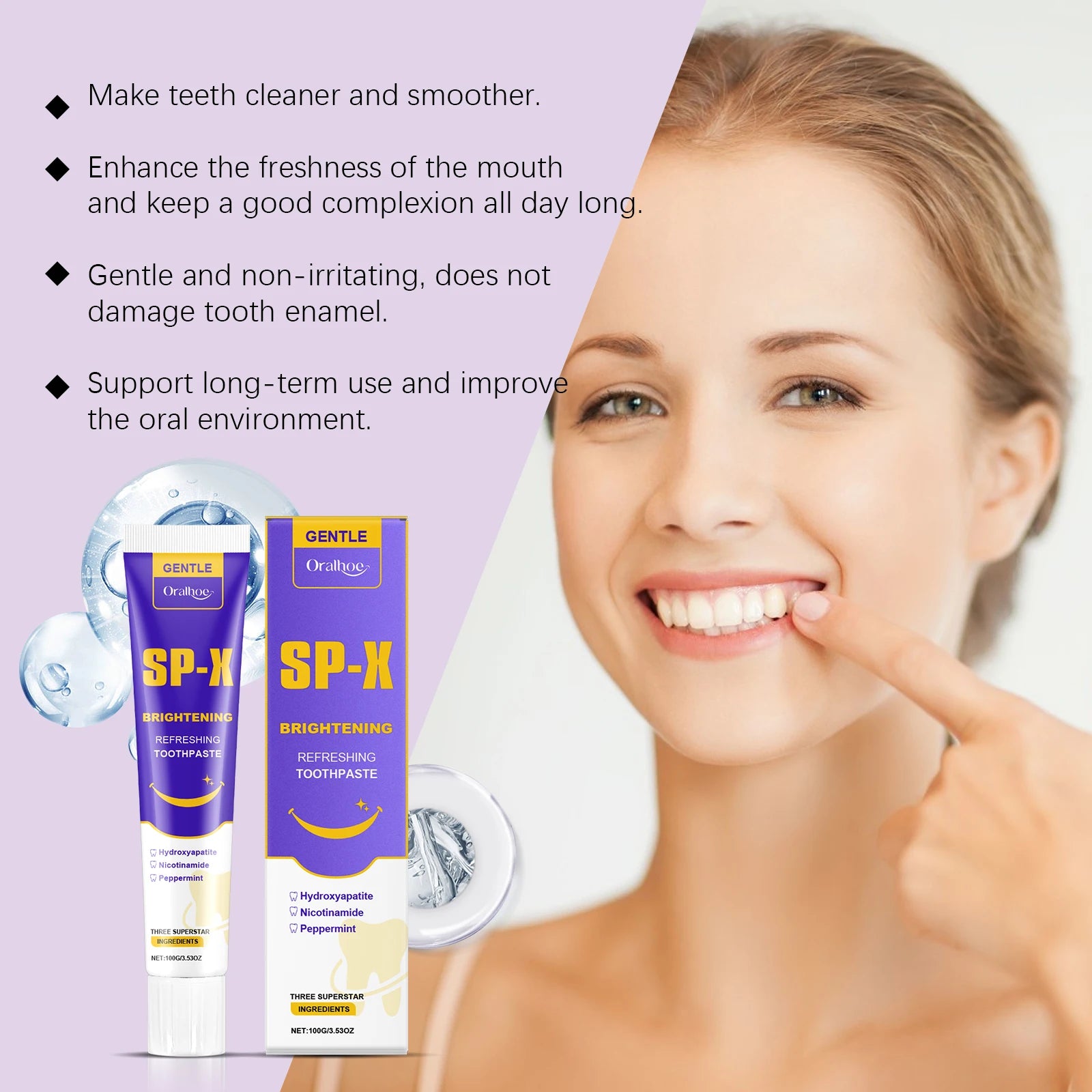 Sp X Brightening Toothpaste Teeth Whitening Stain Removal Enamel Care - 6