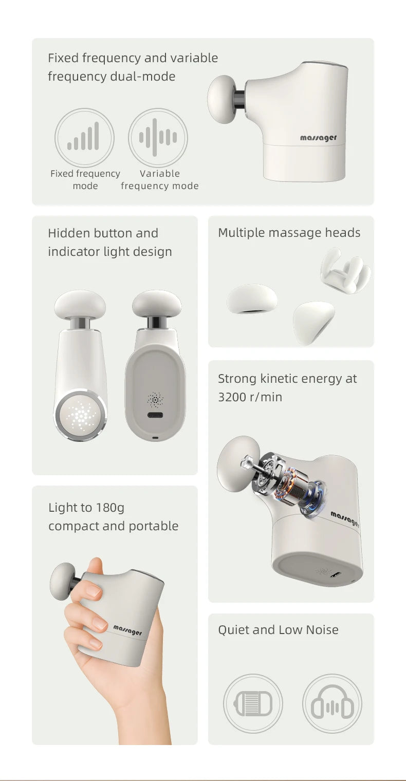Mini Pro Massage Gun Portable Deep Tissue Percussion Muscle Massager