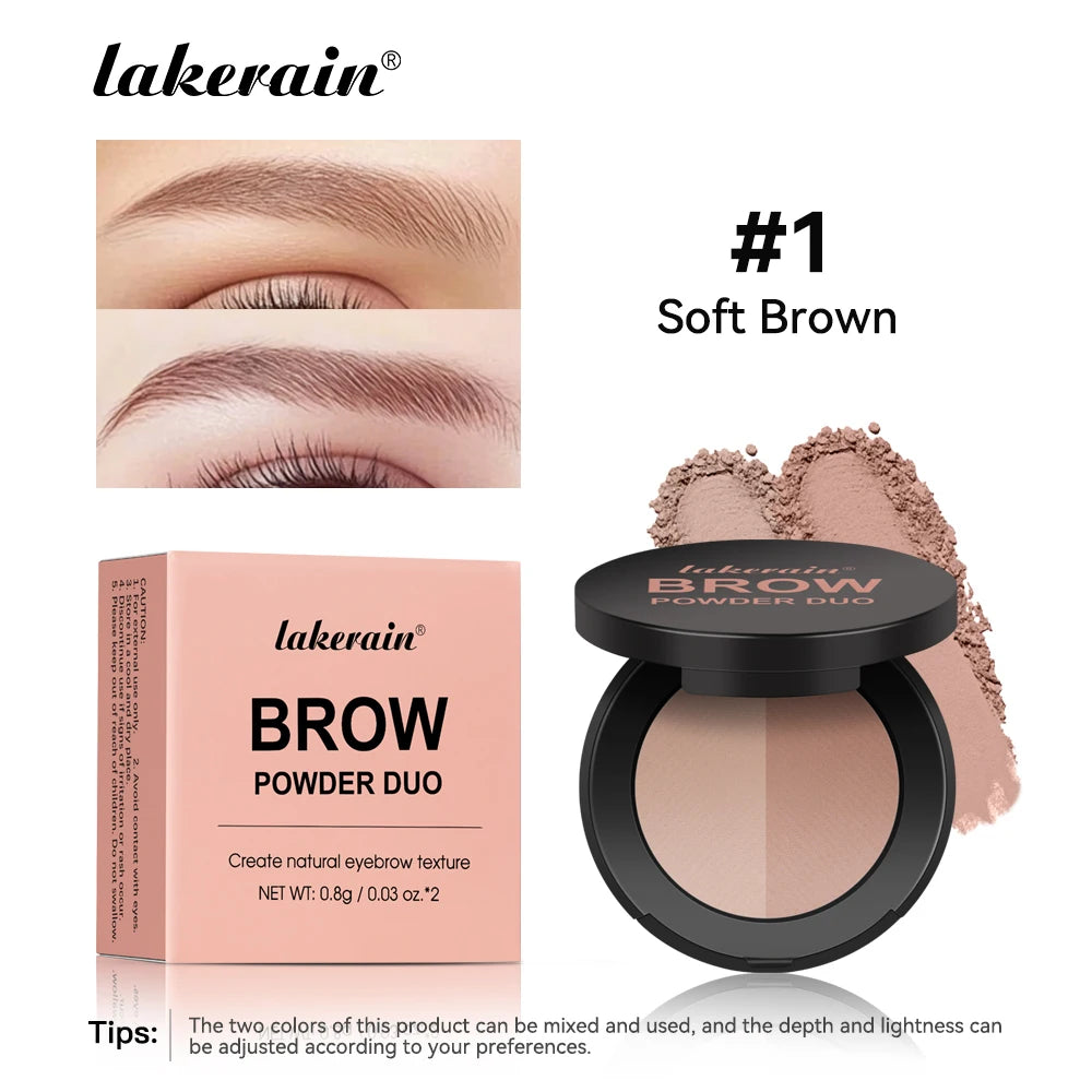 Two-Color Eyebrow Powder Long Lasting Contour and Nose Shadow Makeup