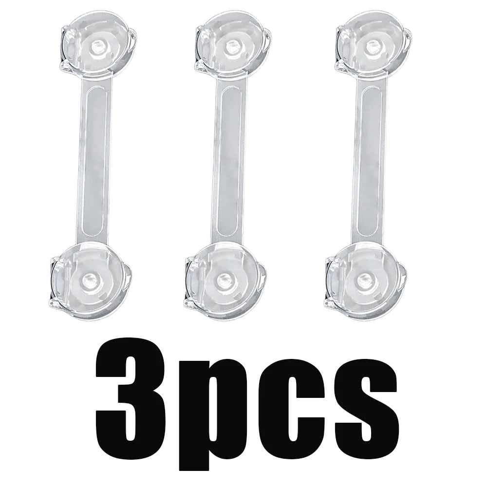 Child Safety Cabinet Locks Transparent Anti Pinch Strap Security Latches