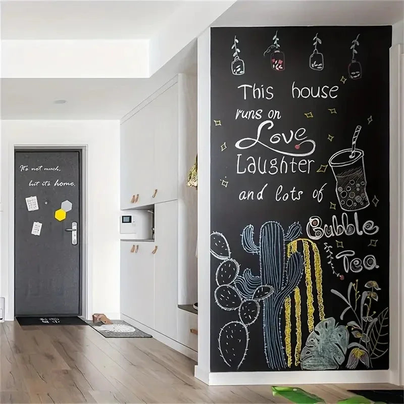 Self Adhesive Chalkboard Wall Sticker Blackboard Contact Paper with Chalk