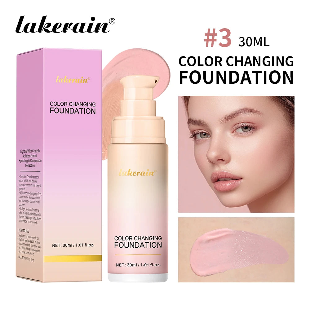 Lakerain Color Changing Liquid Foundation Moisturizing Base Makeup - 23