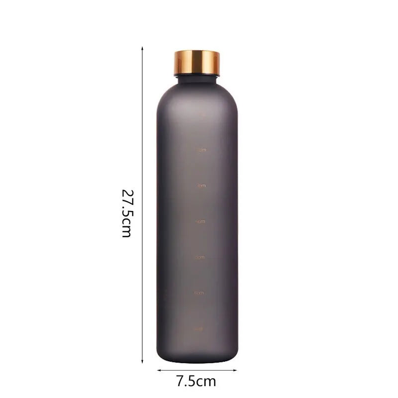 1L Motivational Water Bottle with Time Marker Leakproof Fitness Jug - 5