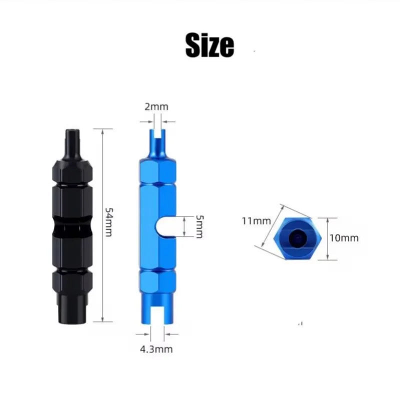 3-in-1 Bike Valve Core Tool Bicycle Schrader Presta Remover Wrench - 6