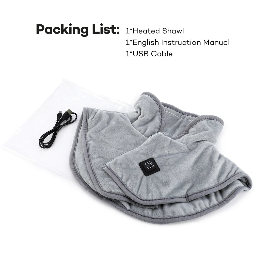USB Heated Shoulder Wrap Electric Warm Shawl for Neck and Back - 18
