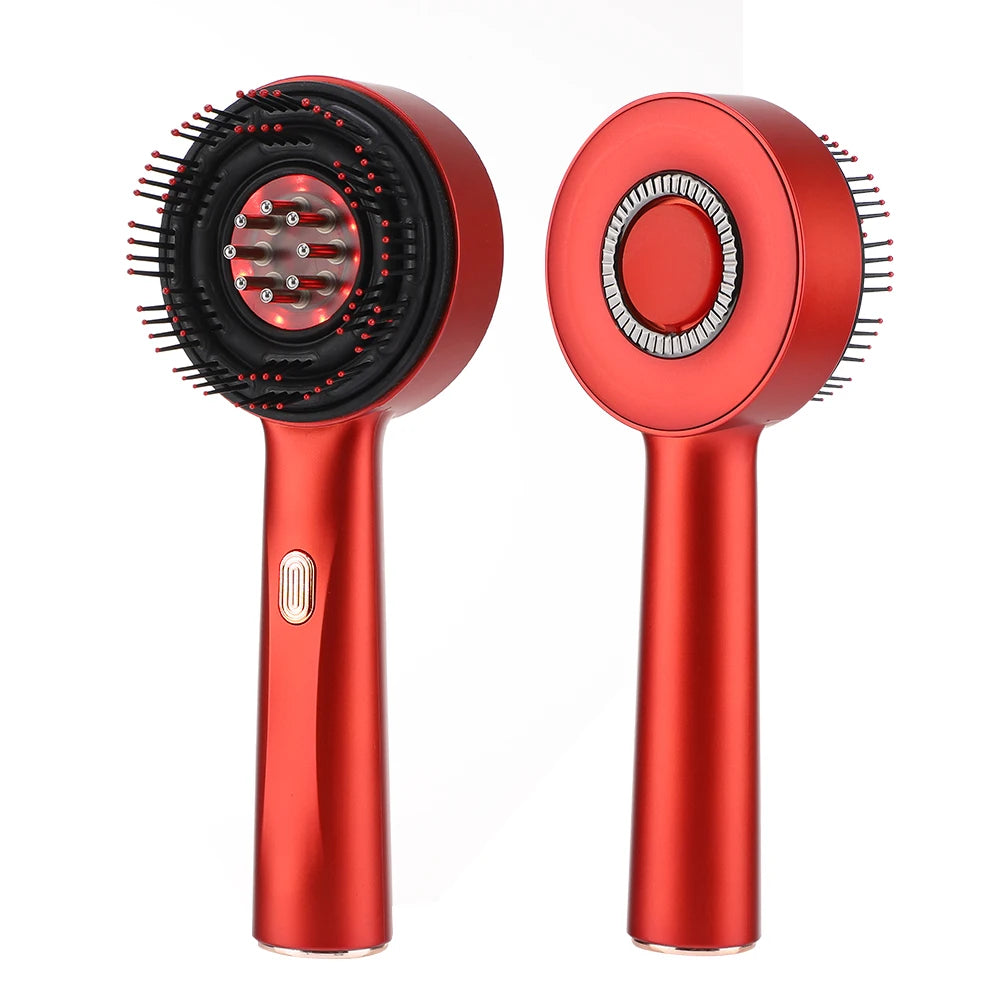 Electric Scalp Massager Hair Growth Oil Applicator Red Light Comb