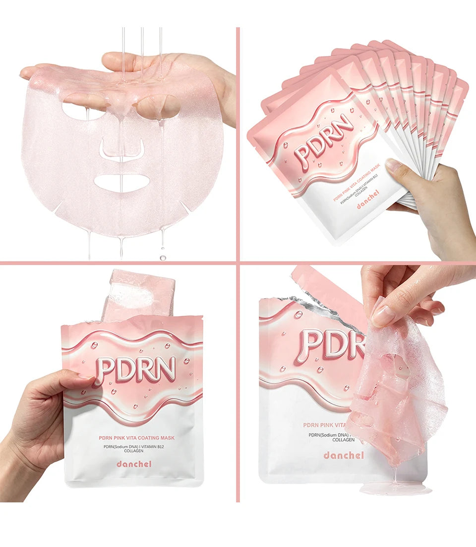 Korean Salmon DNA PDRN Pink Vitamin Hydrating Facial Sheet Mask