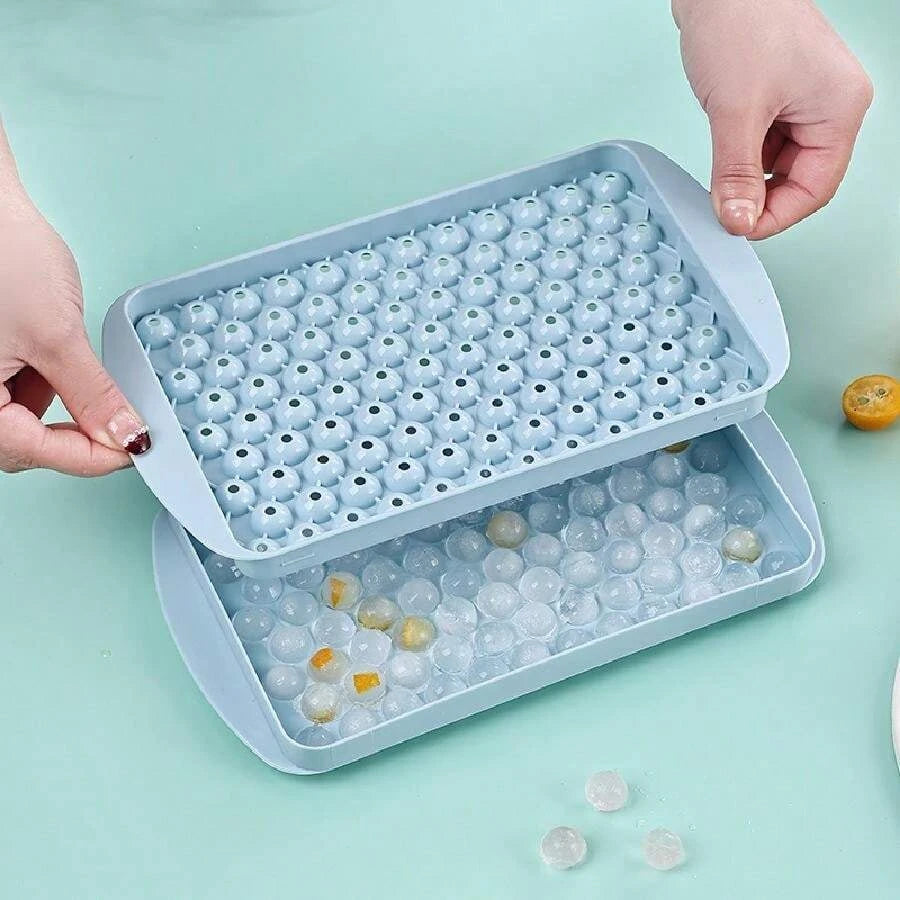 104 Grid Mini Ice Cube Tray Spherical Ball Maker Mold for Drinks