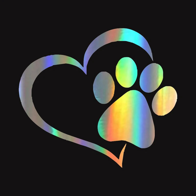 Heart Paw Print Car Sticker Decal Scratch Cover Auto Body Decor - 6