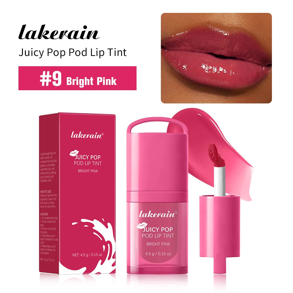 Lakerain Juicy Pop Pod Lip Tint Moisturizing Gloss Stain Makeup