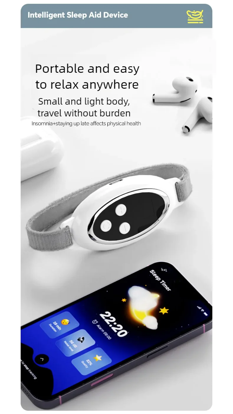 Microcurrent Sleep Aid Device EMS Pulse Massager Insomnia Relief
