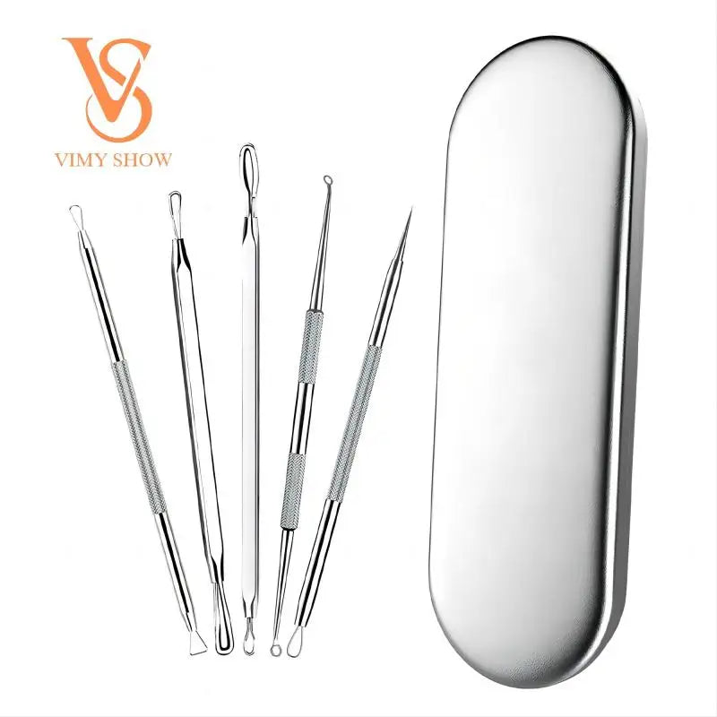 Stainless Steel Blackhead Remover Tool Kit Pimple Extractor - 1