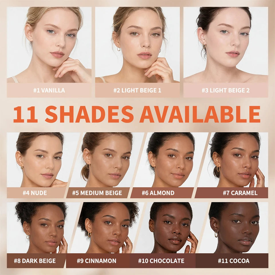 2-in-1 Liquid Foundation & Concealer Matte Face Makeup - 8
