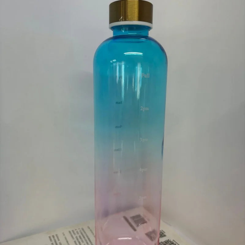 1L Motivational Water Bottle with Time Marker Leakproof Sports Jug - 16