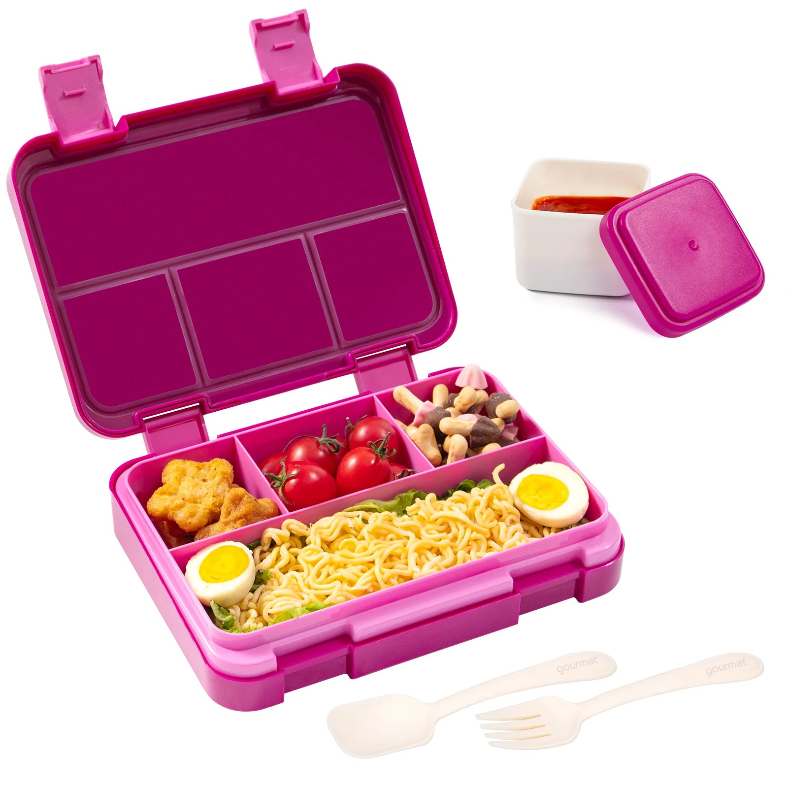 Kids Bento Box Divided Lunch Container Leakproof School Food Box 1180ml