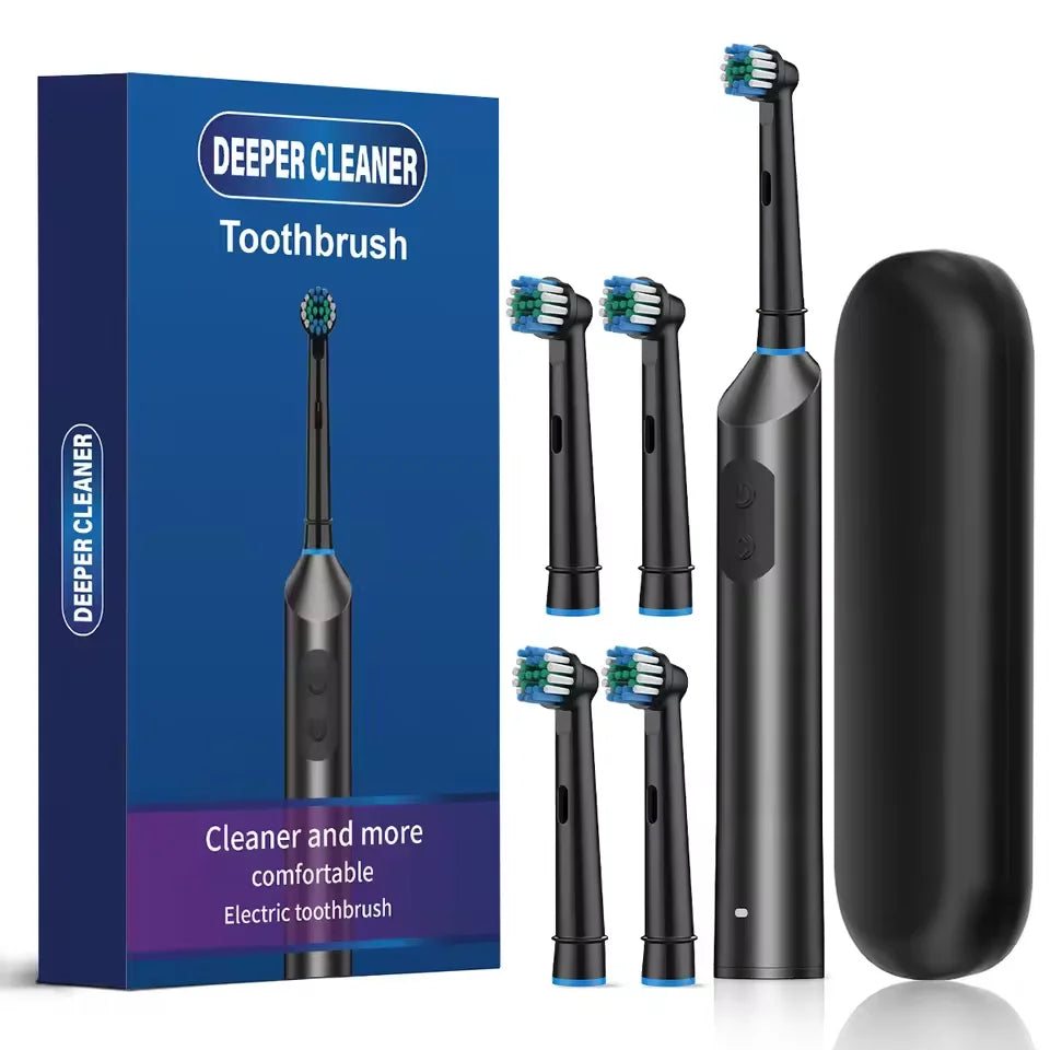 Rechargeable Rotating Electric Toothbrush with 4 Heads - 18
