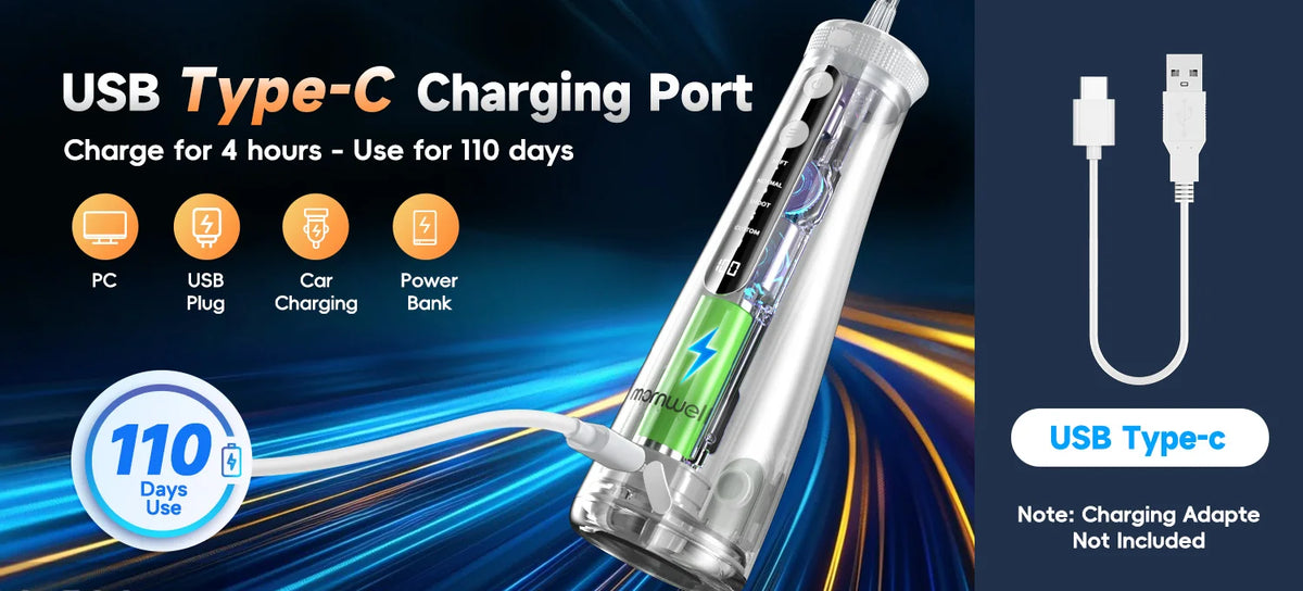 Electric Toothbrush Water Flosser Combo Oral Irrigator Kit