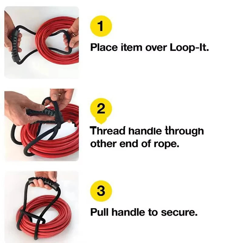 Heavy Duty Storage Strap with Handle for Extension Cords Hoses Cables