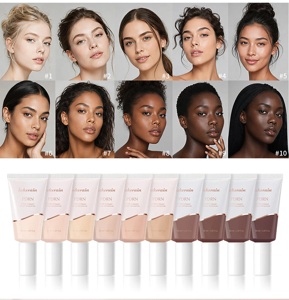 PDRN Collagen Tinted Moisturizer Radiant Glow Foundation Makeup