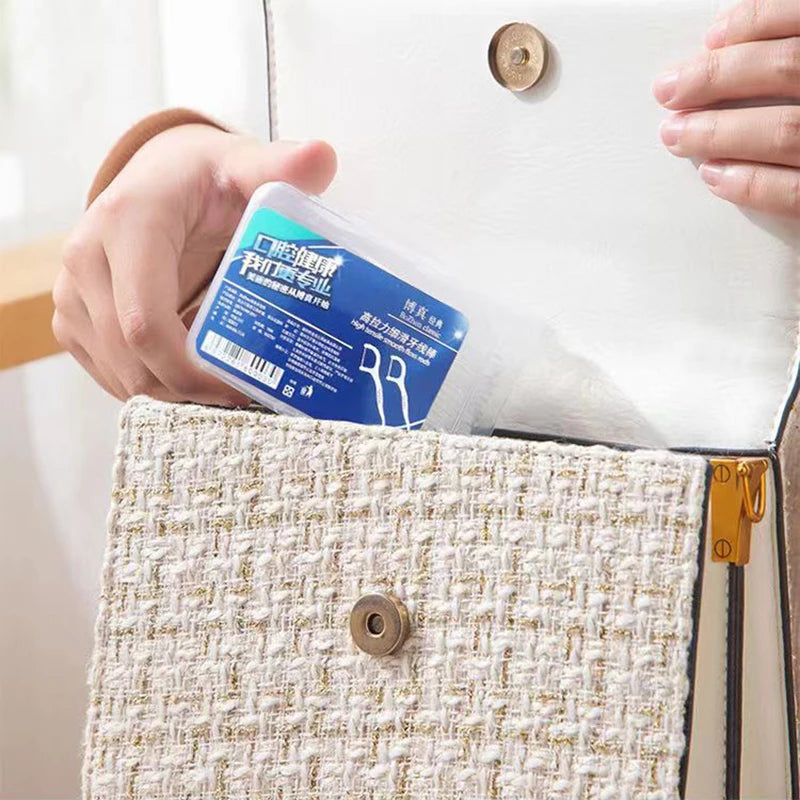 Portable Disposable Dental Floss Picks Toothpick Dispenser
