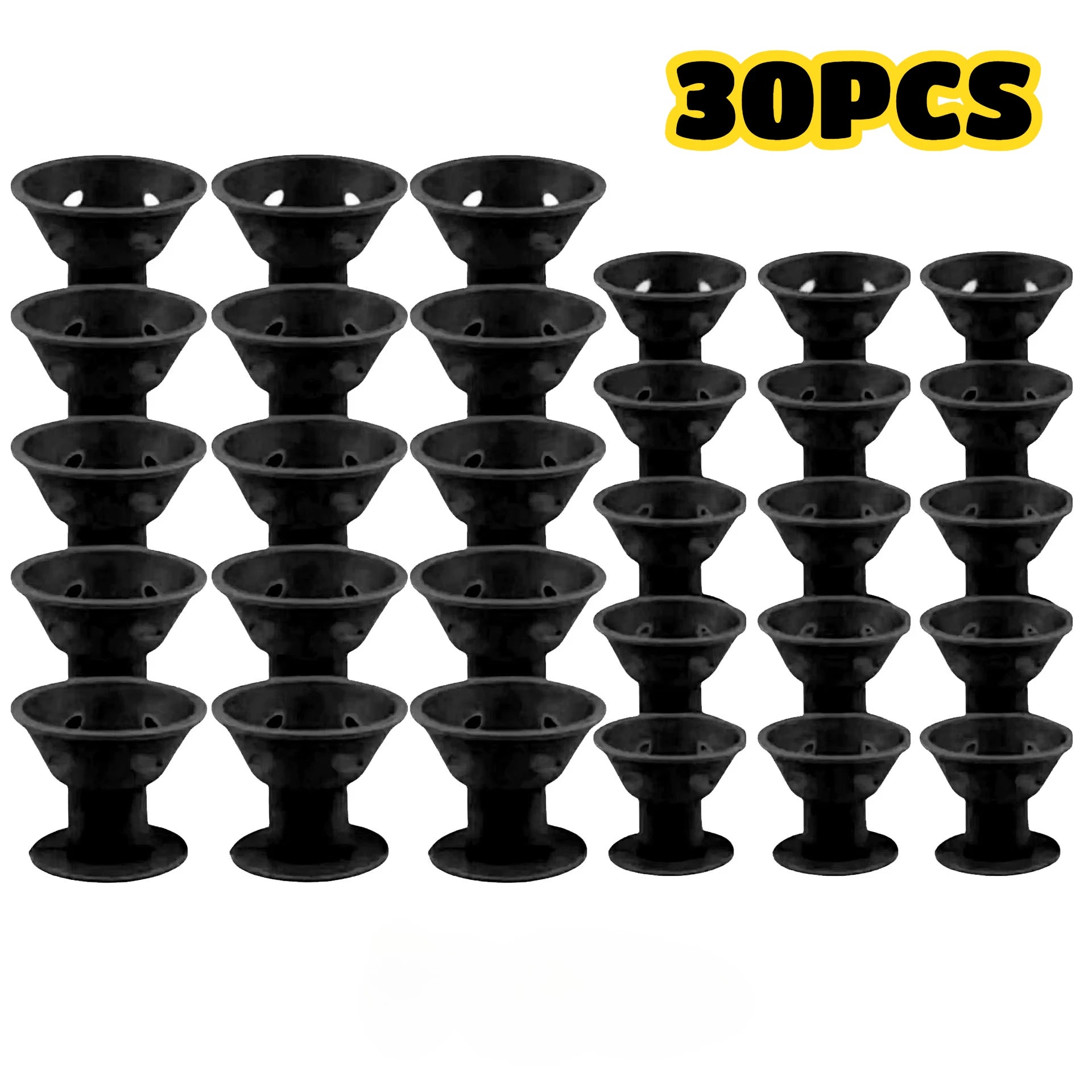 30pcs Silicone Mushroom Hair Curlers Heatless Wave Styling Rollers - 15