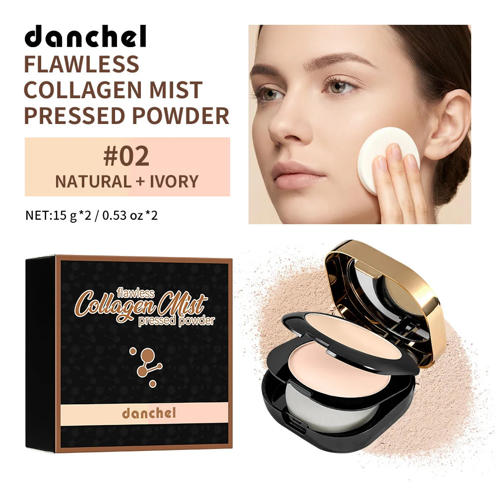 Double Layer Pressed Powder Oil Control Matte Setting Powder Makeup - 22