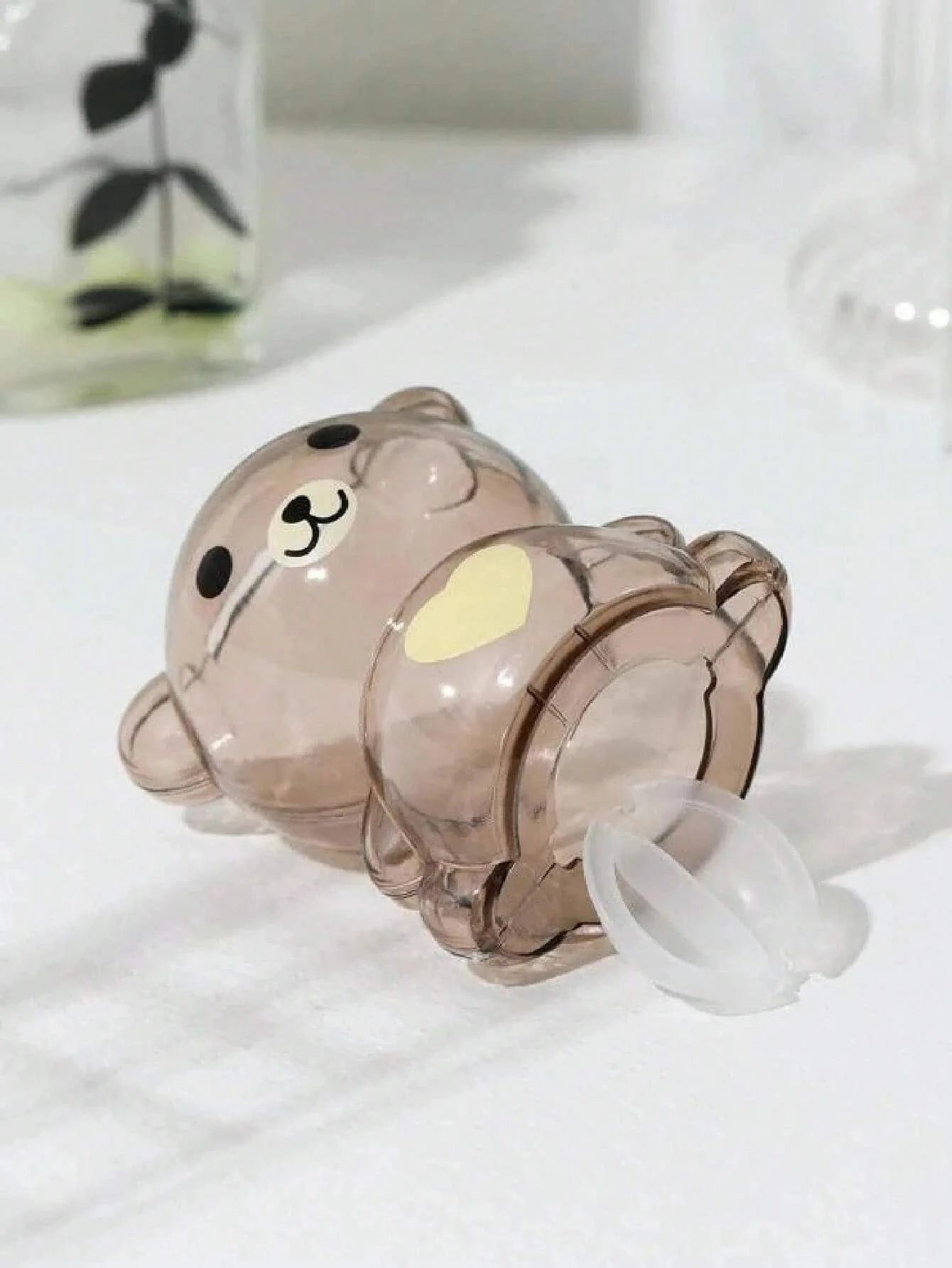 Transparent Bear Piggy Bank Creative Cartoon Money Saving Box Decor - 3