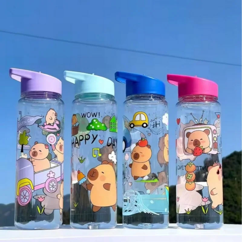 Capybara Water Bottle Leakproof Sippy Cup for Sports and Camping - 3